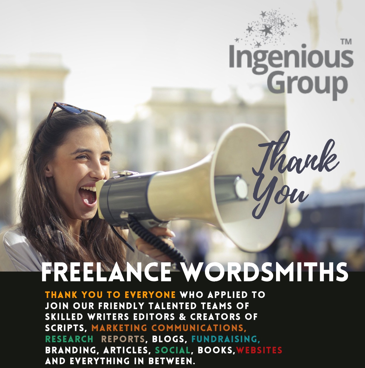 Thank you Freelance Wordsmiths